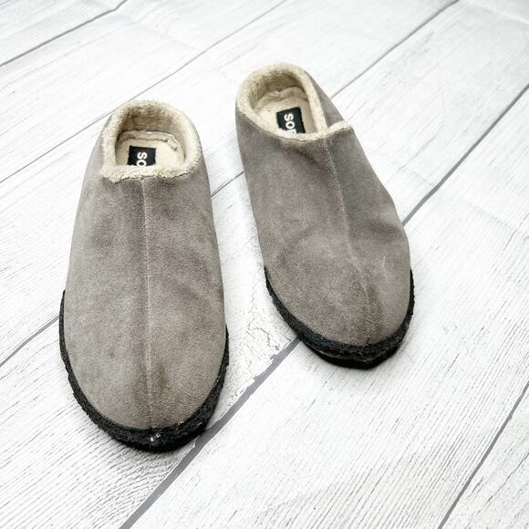 SOREL Lanner Ridge II Youth Slipper Quarry Dark Gray Slip On Shoes Size 2 - Picture 2 of 7